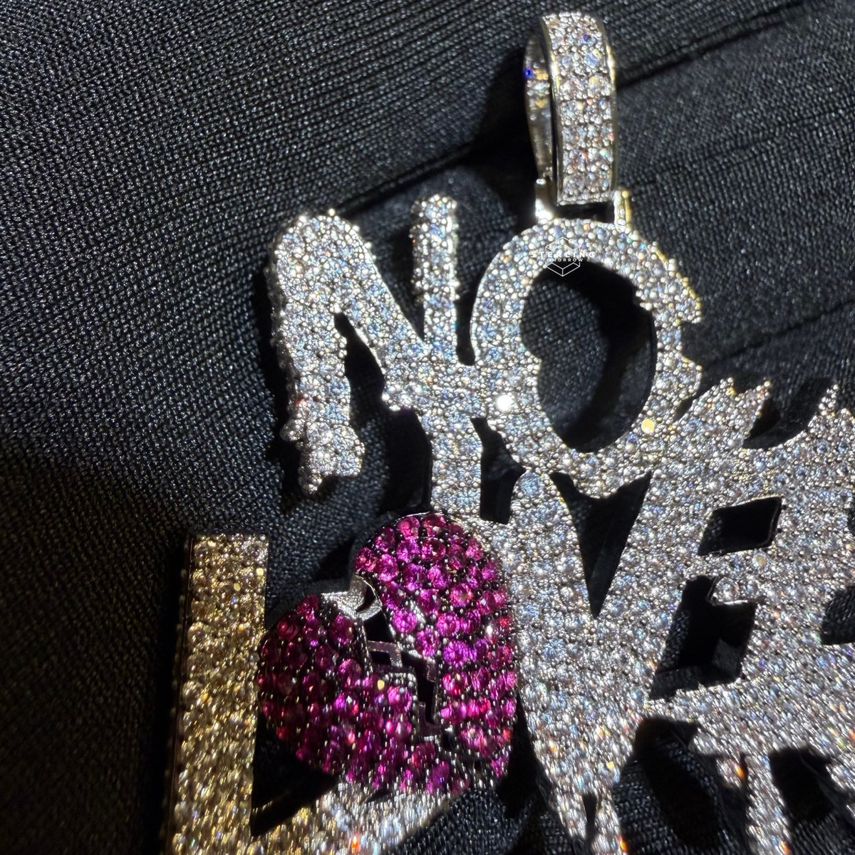 No Love Iced Statement Pendant