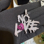No Love Iced Statement Pendant