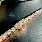 Rose Gold Moissanite Tennis Chain 4mm 22"