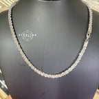 Popcorn Chain Necklace Diamond Cut - 925 Silver - 5mm 20"