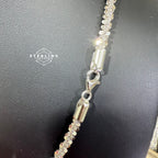 Popcorn Chain Necklace Diamond Cut - 925 Silver - 5mm 20"