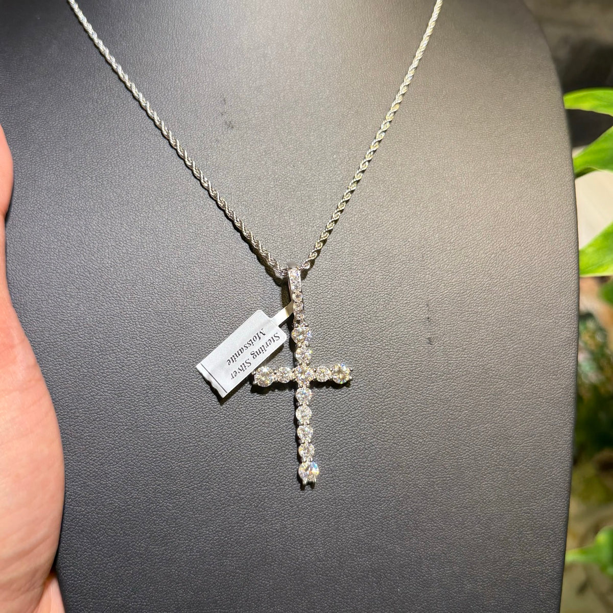 Moissanite Iced Cross Pendant
