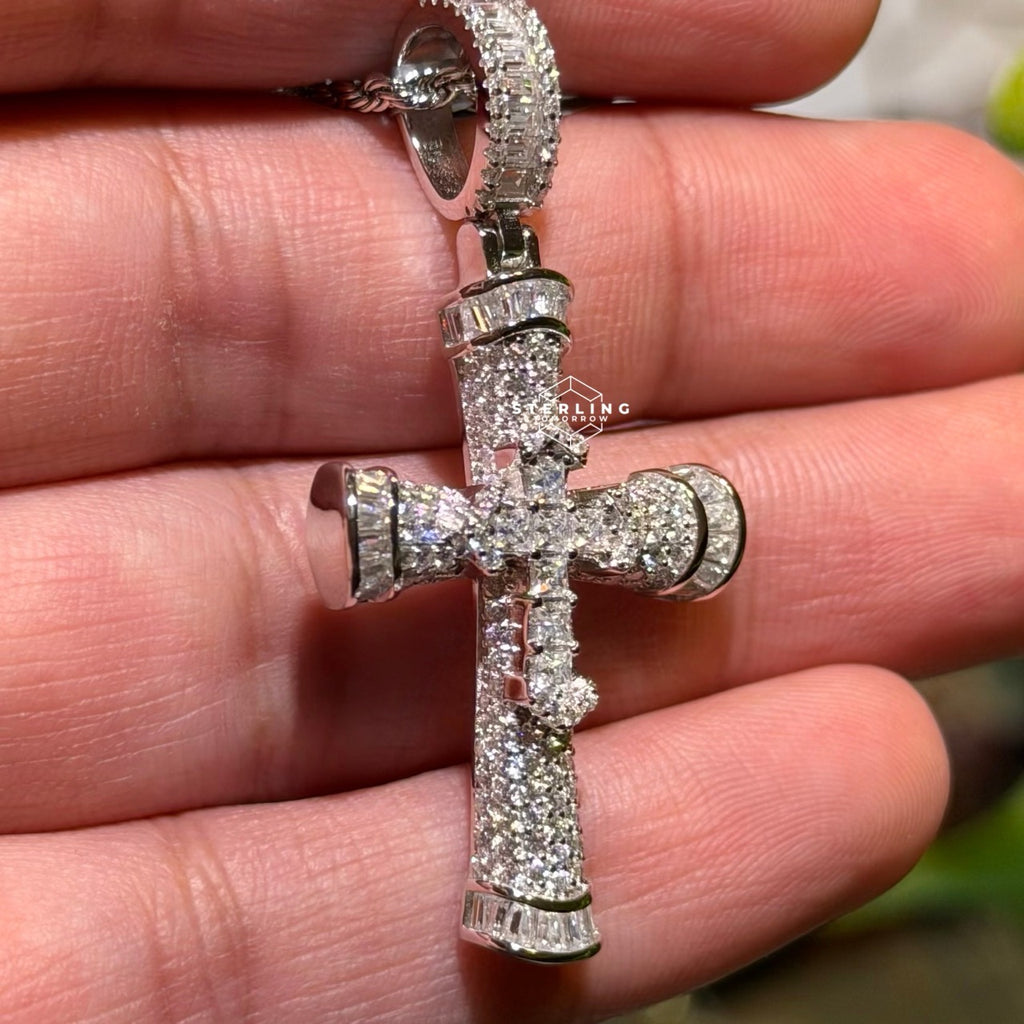 Moissanite Cross Pendant