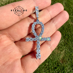 Moissanite Ankh 2" Pendant