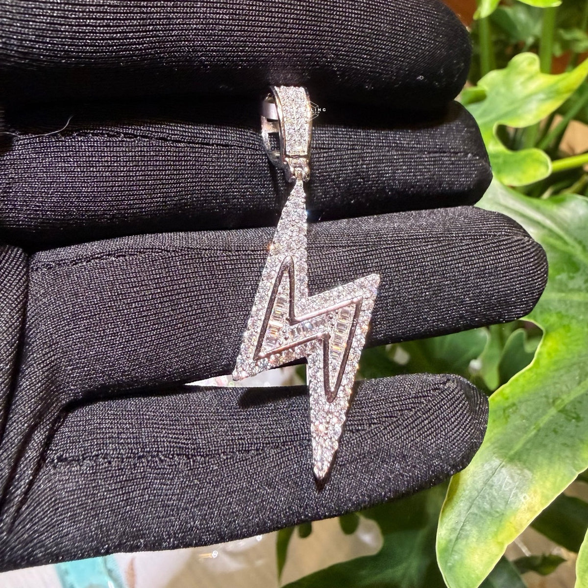 Lightening Bolt Moissanite Pendant