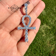 Moissanite Ankh 2" Pendant