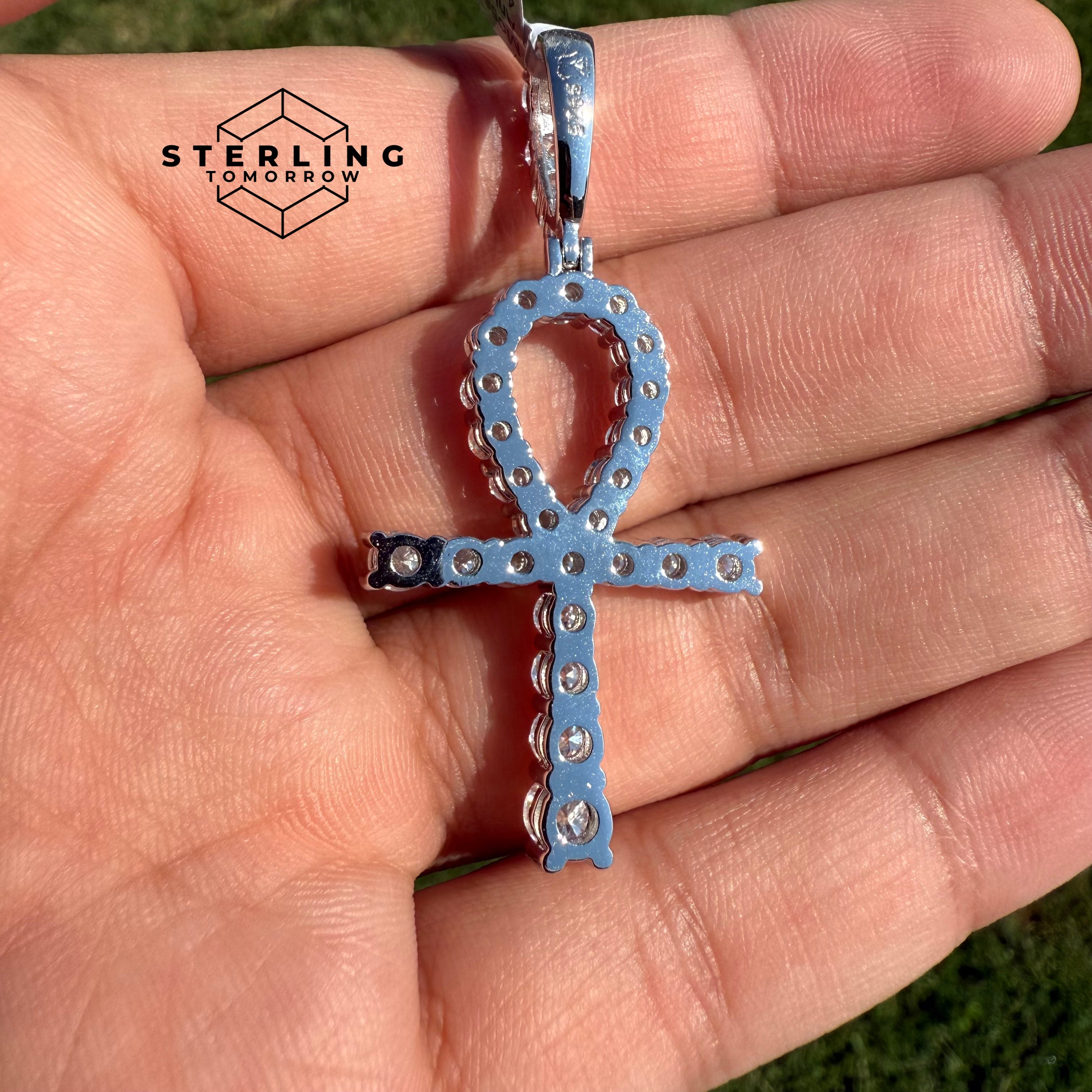 Moissanite Ankh 2" Pendant
