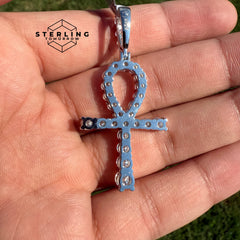 Moissanite Ankh 2" Pendant