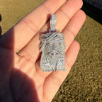 Jesus Baguette Moissanite Pendant