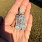 Jesus Baguette Moissanite Pendant