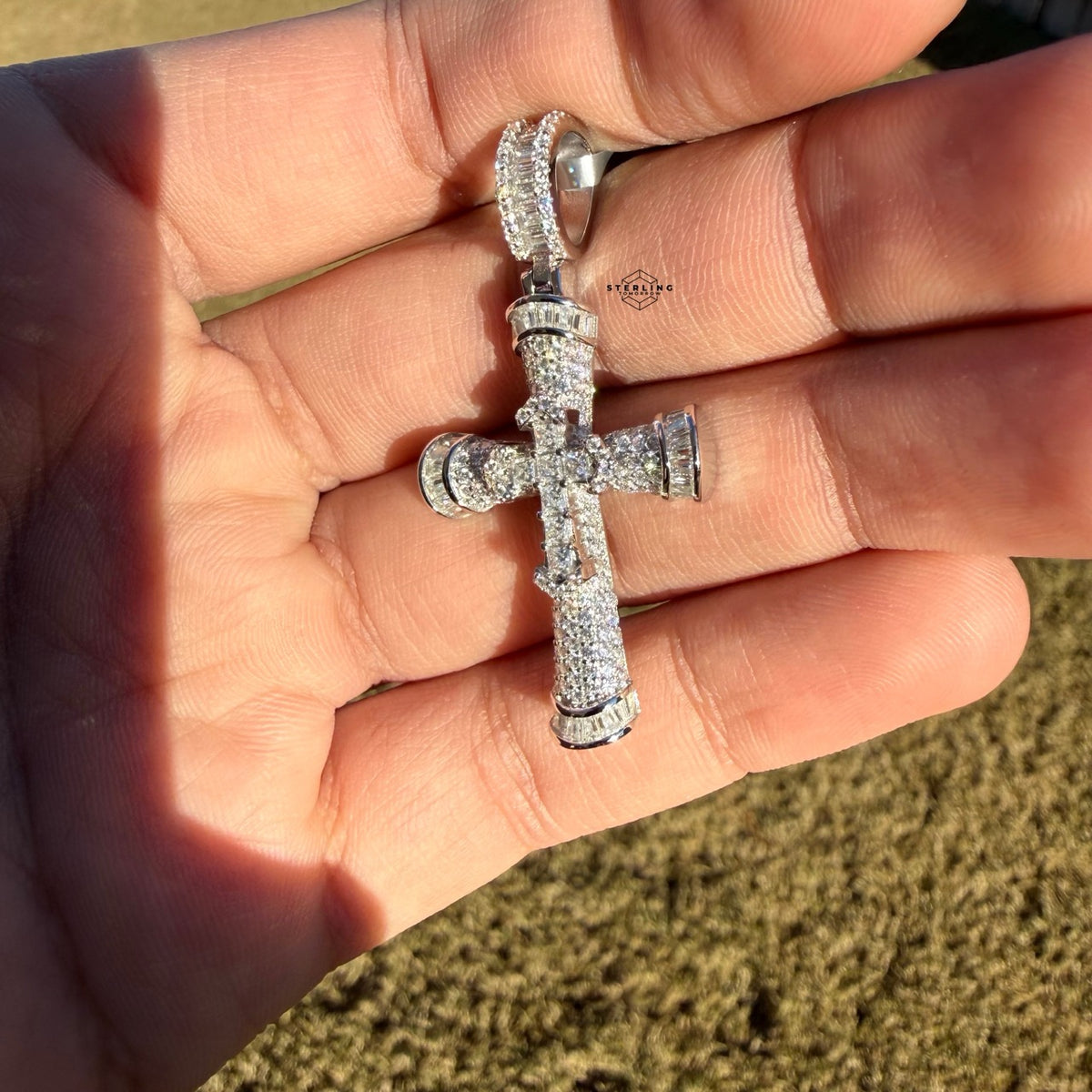 Moissanite Cross Pendant