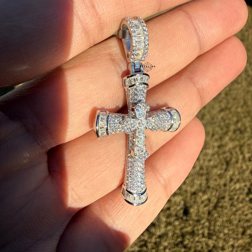 Moissanite Cross Pendant