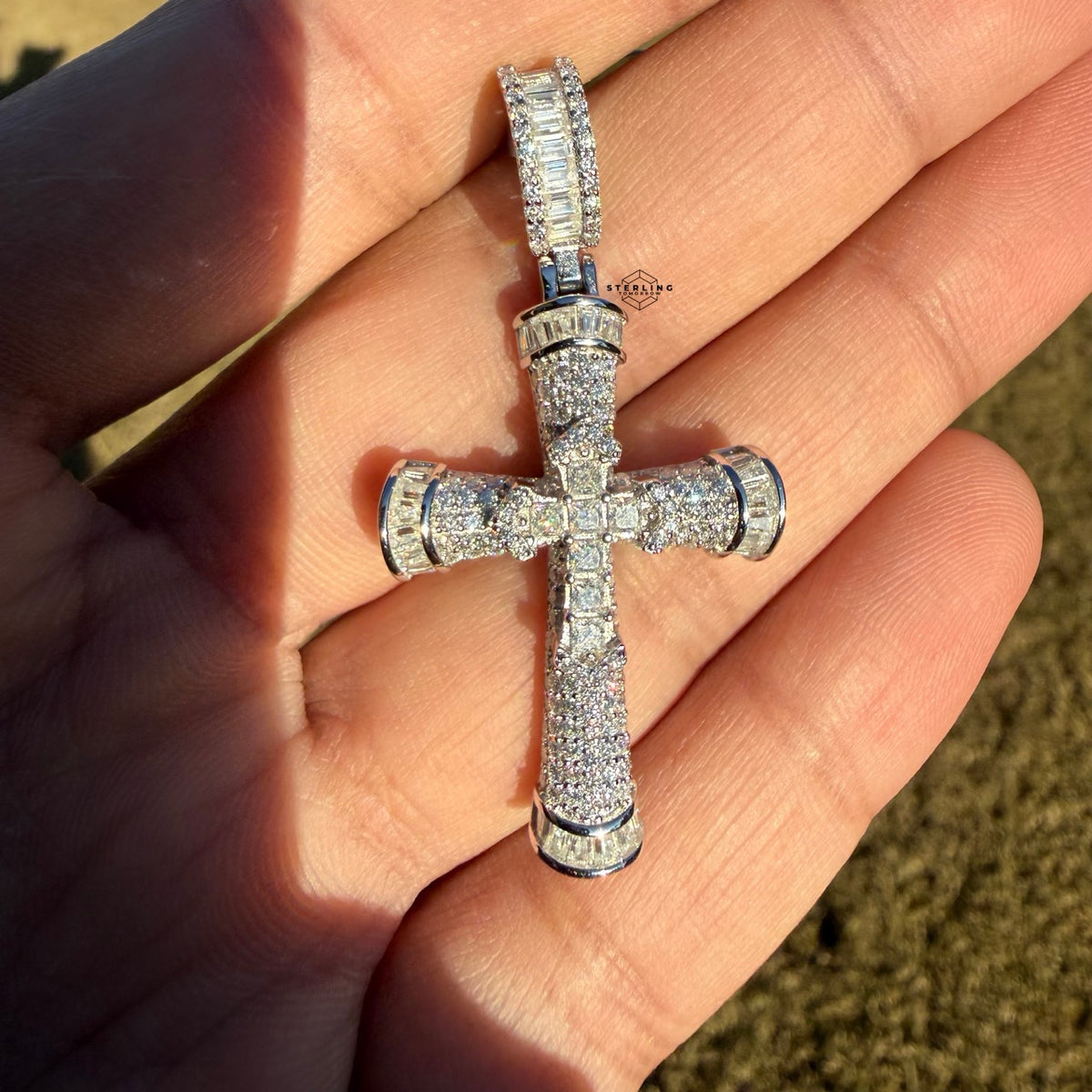 Moissanite Cross Pendant