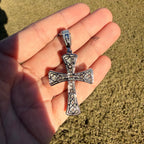 Moissanite MultiCut Cross Pendant + Rope Chain