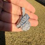 Moissanite Futbol Soccer Pendant