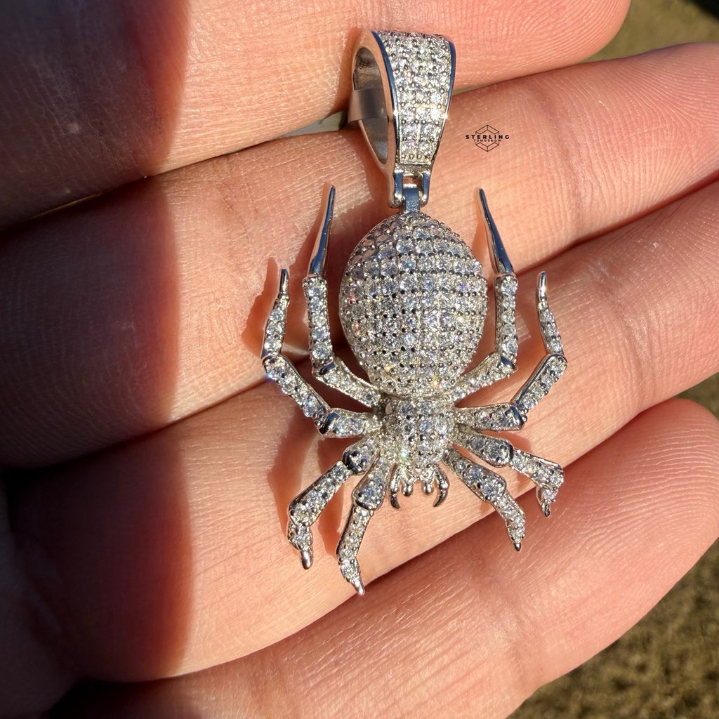 Moissanite Spider Pendant