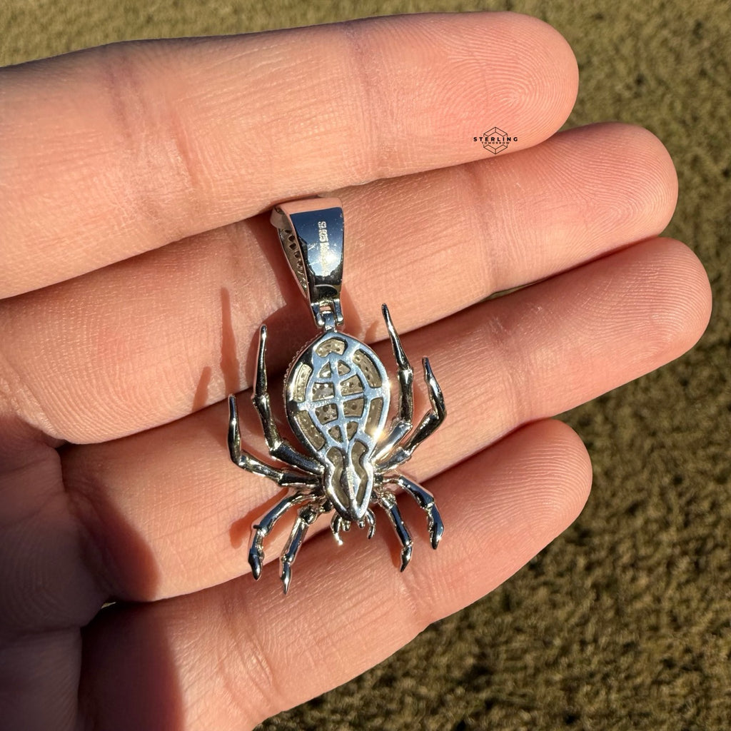 Moissanite Spider Pendant