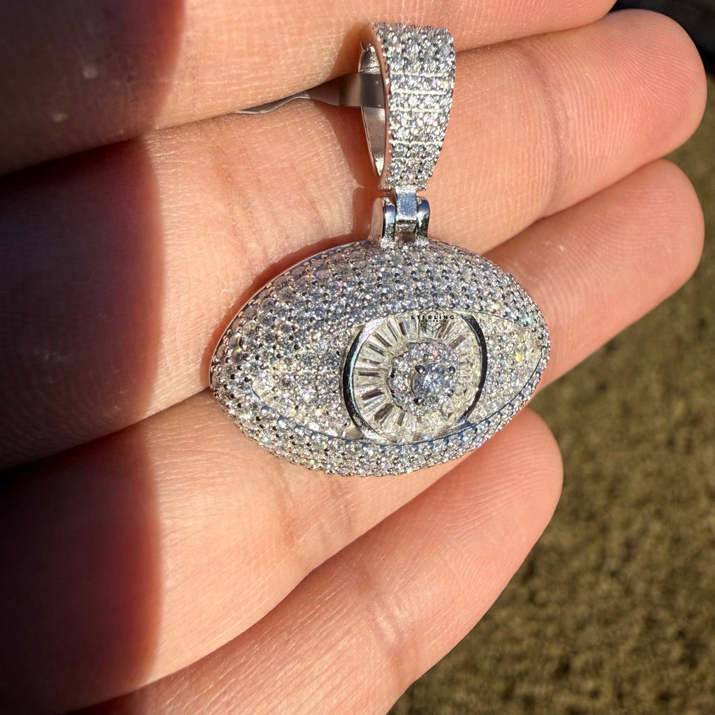 Moissanite Evil Eye Pendant