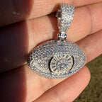 Moissanite Evil Eye Pendant