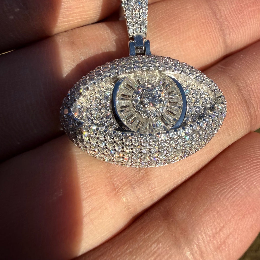 Moissanite Evil Eye Pendant
