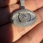 Moissanite Evil Eye Pendant