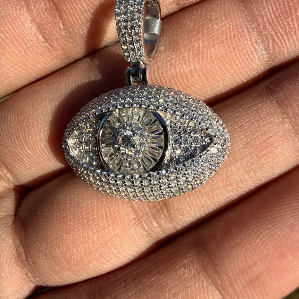 Moissanite Evil Eye Pendant