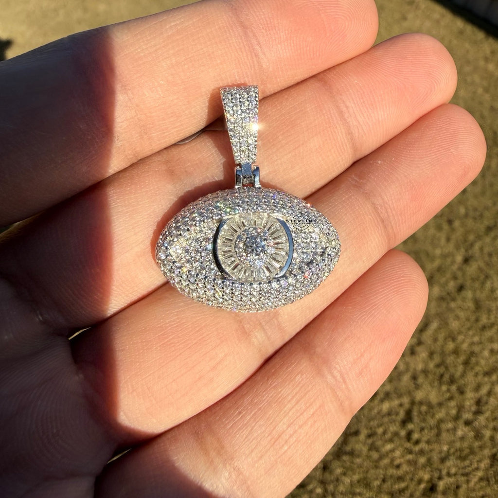 Moissanite Evil Eye Pendant