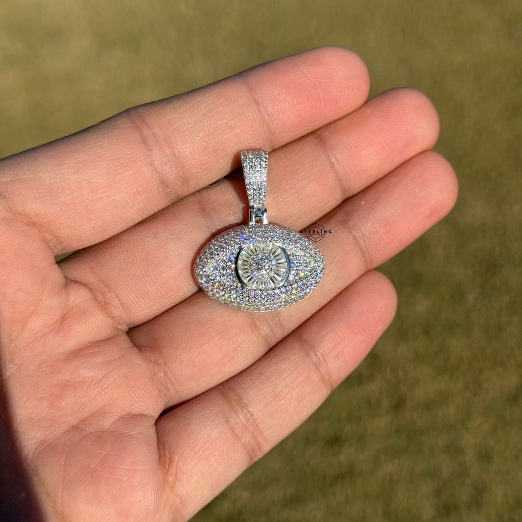 Moissanite Evil Eye Pendant
