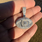 Moissanite Evil Eye Pendant