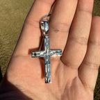 Moissanite Cross Crucifix Pendant