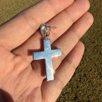 Moissanite Fully Iced Tennis Cross Pendant
