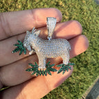 Goat Marijuana Iced Out Pendant