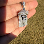 Moissanite Small Jesus Pendant