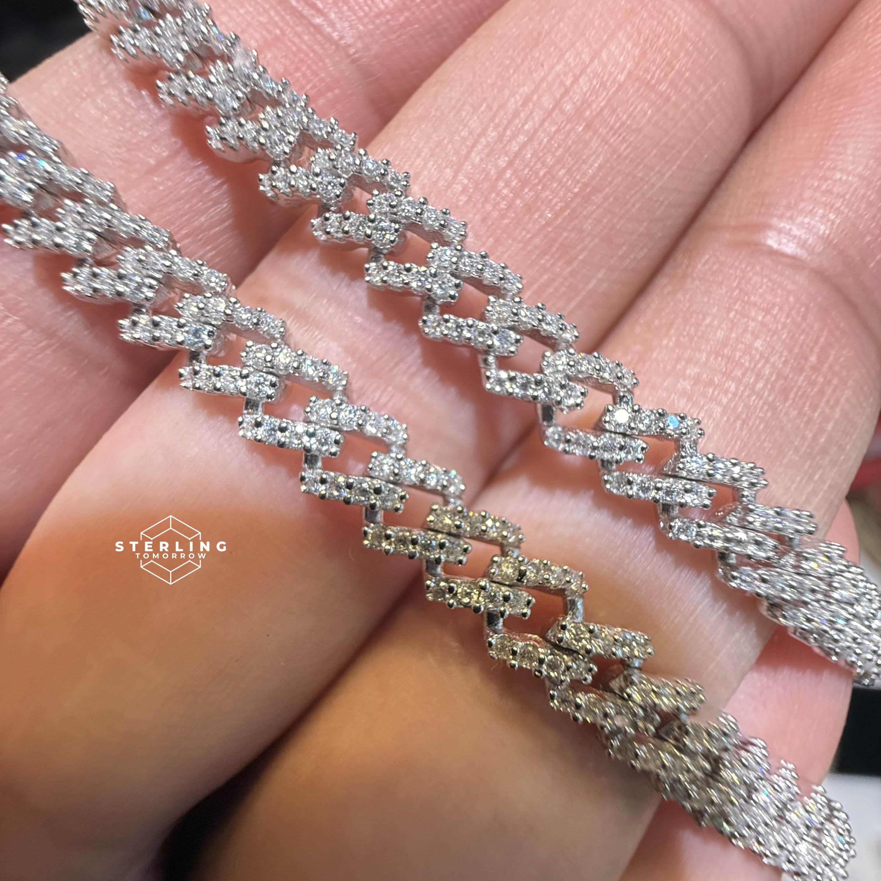 5mm 18" Moissanite Monaco Cuban Chain