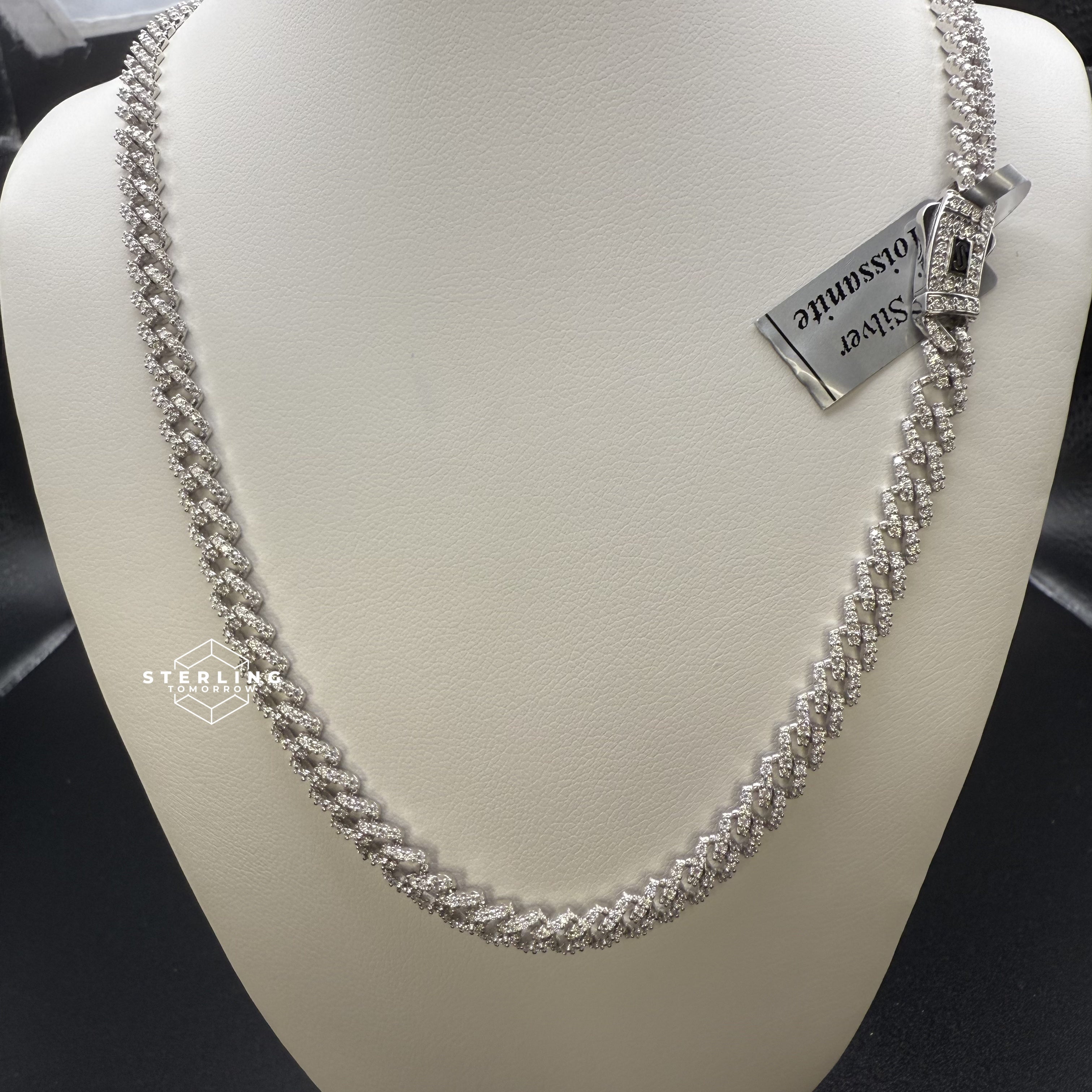 5mm 18" Moissanite Monaco Cuban Chain