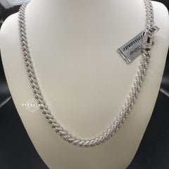 5mm 18" Moissanite Monaco Cuban Chain