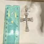 Moissanite MultiCut Cross Pendant + Rope Chain