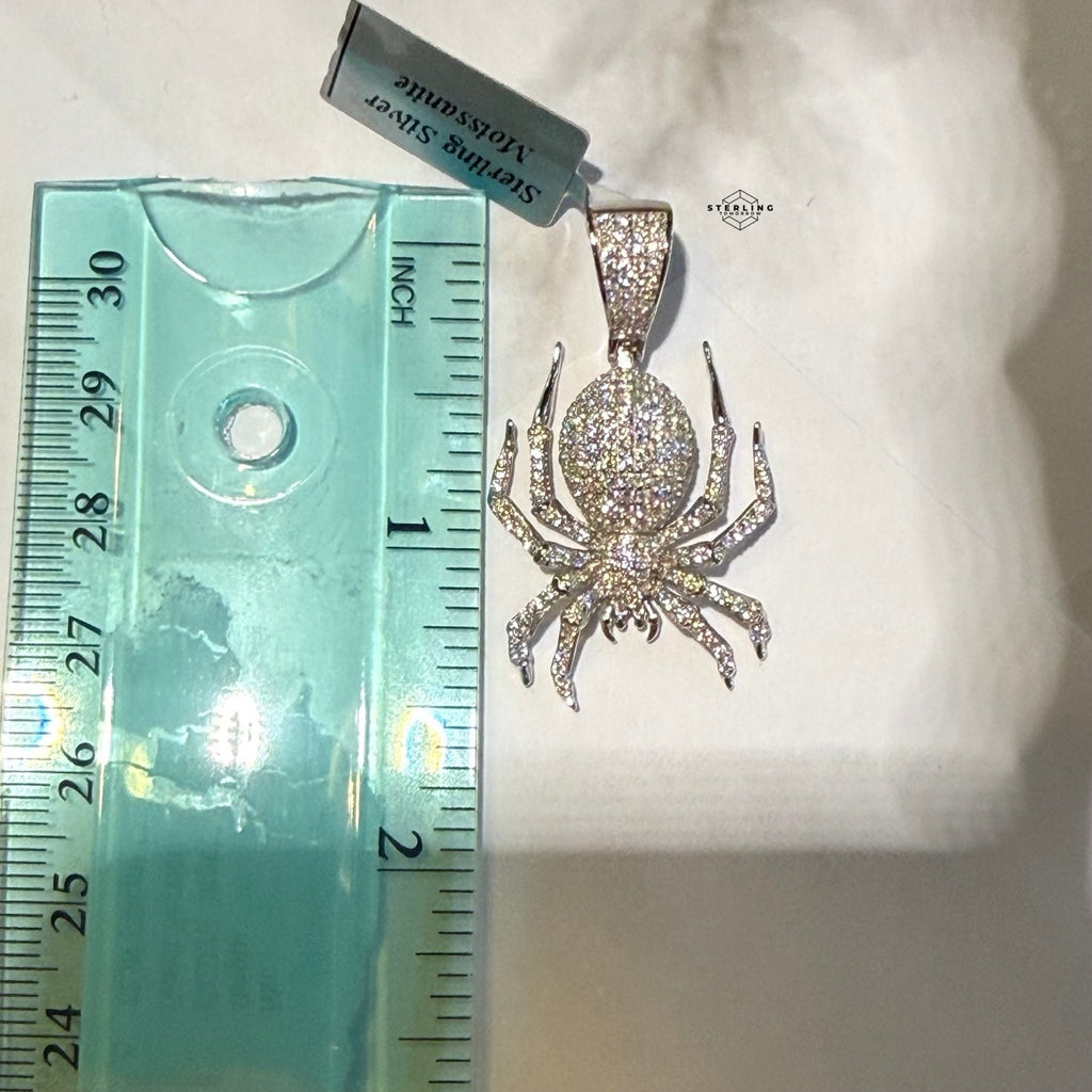 Moissanite Spider Pendant