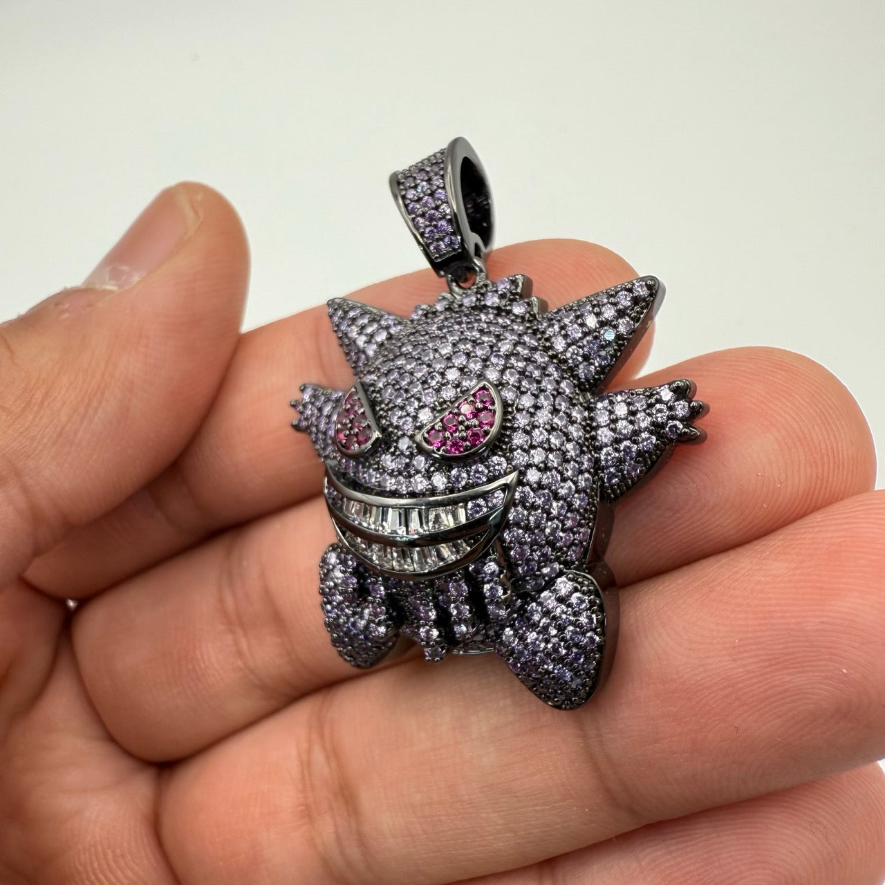 Purple Ghost Iced Out Pendant