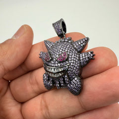 Purple Ghost Iced Out Pendant