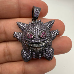 Purple Ghost Iced Out Pendant