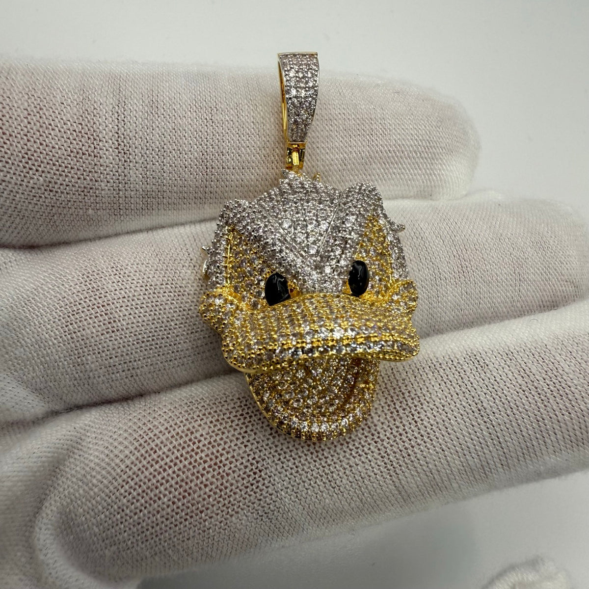 Duck Iced Out Cartoon Pendant
