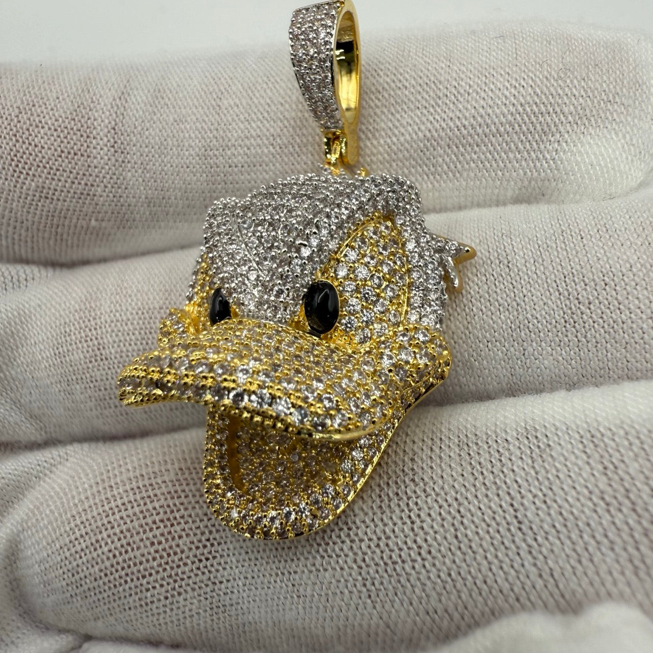 Duck Iced Out Cartoon Pendant
