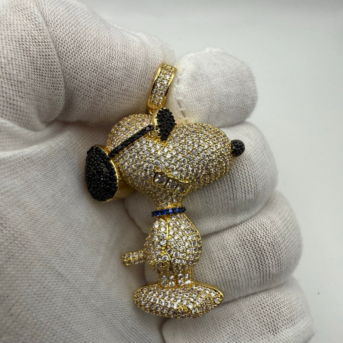 Dog Iced Out Cartoon Pendant