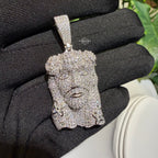 Moissanite Jesus Flower Pendant + Rope Chain