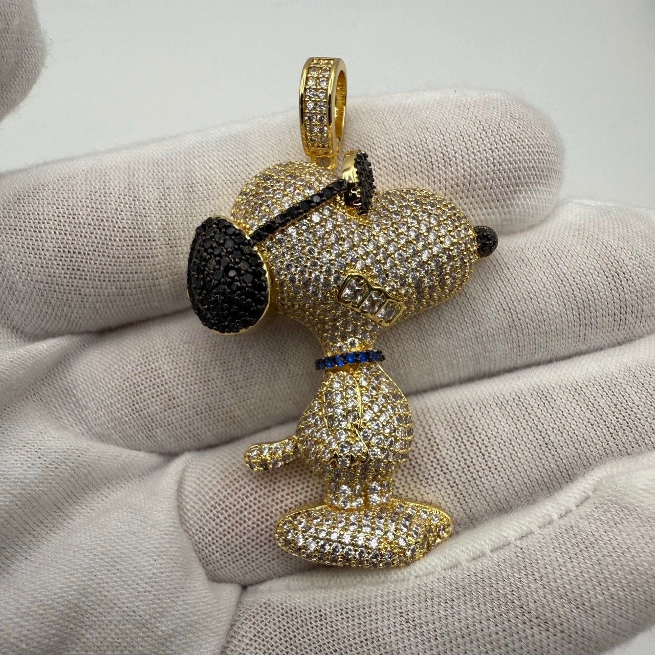 Dog Iced Out Cartoon Pendant