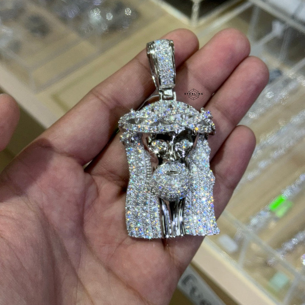 Moissanite 3" Jesus Pendant