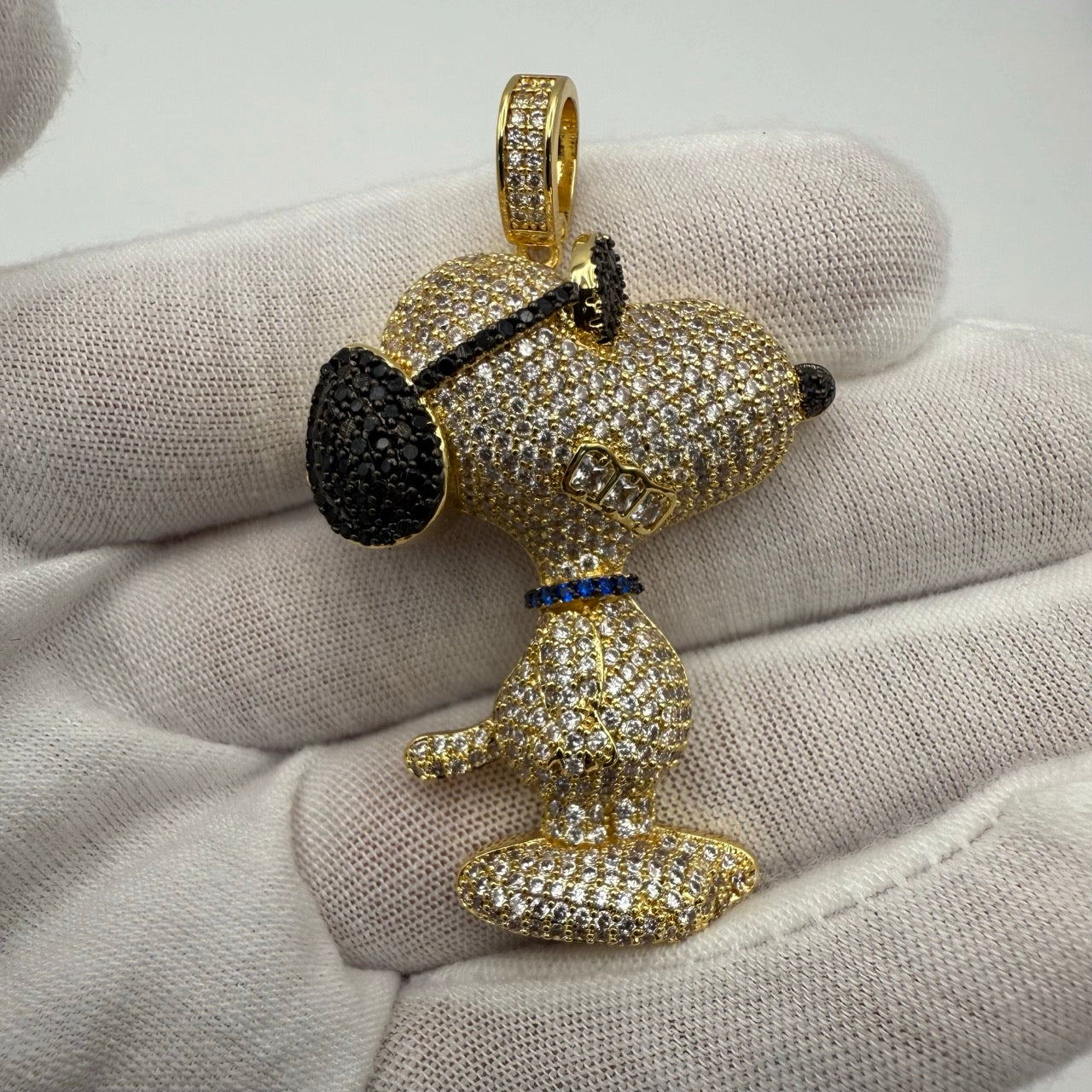 Dog Iced Out Cartoon Pendant
