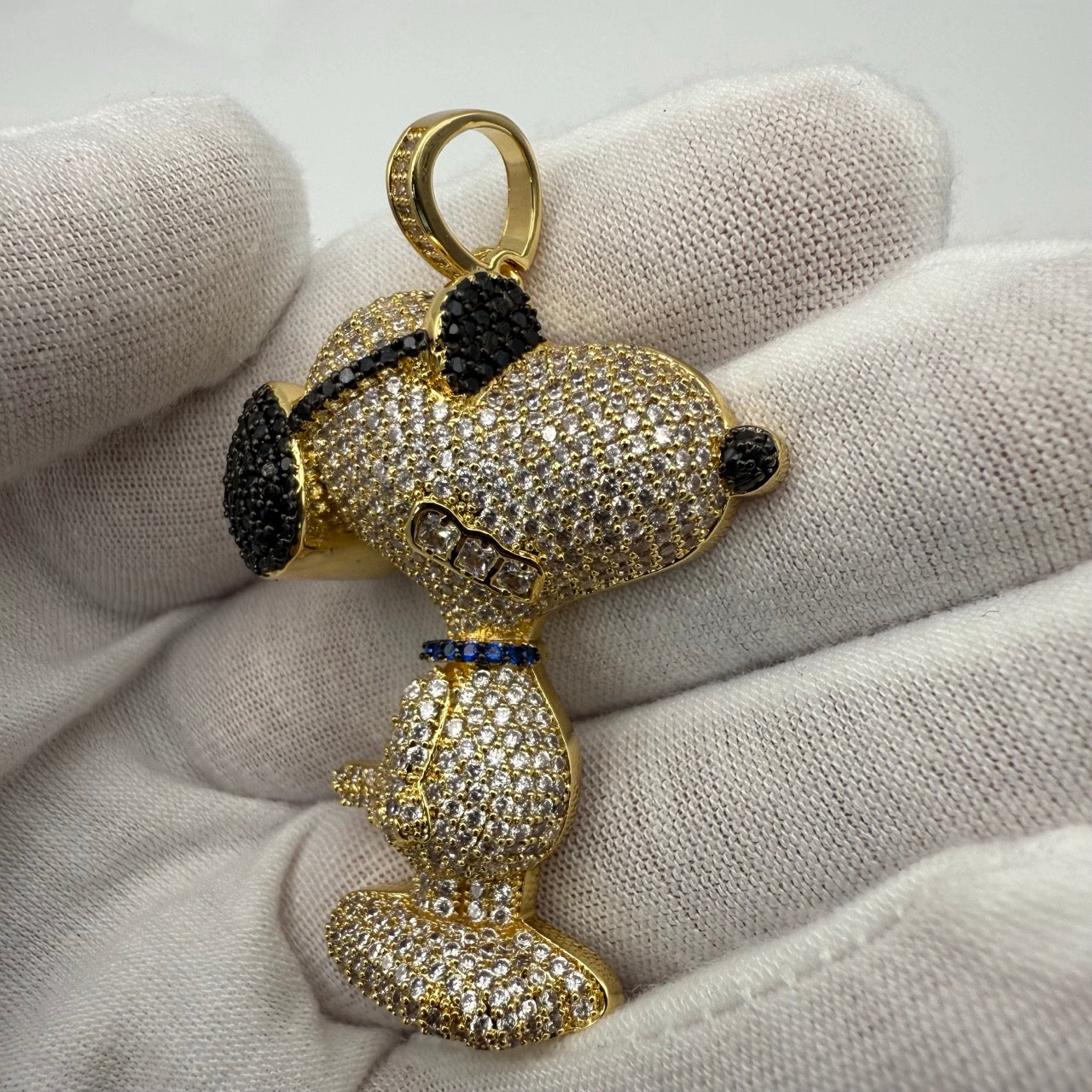 Dog Iced Out Cartoon Pendant