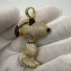 Dog Iced Out Cartoon Pendant